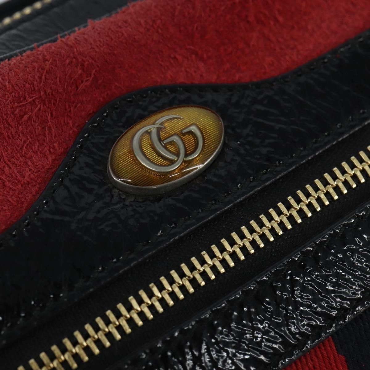 Gucci Ophidia Suede Red Suede Shoulder Bag Bag (Pre-Owned)