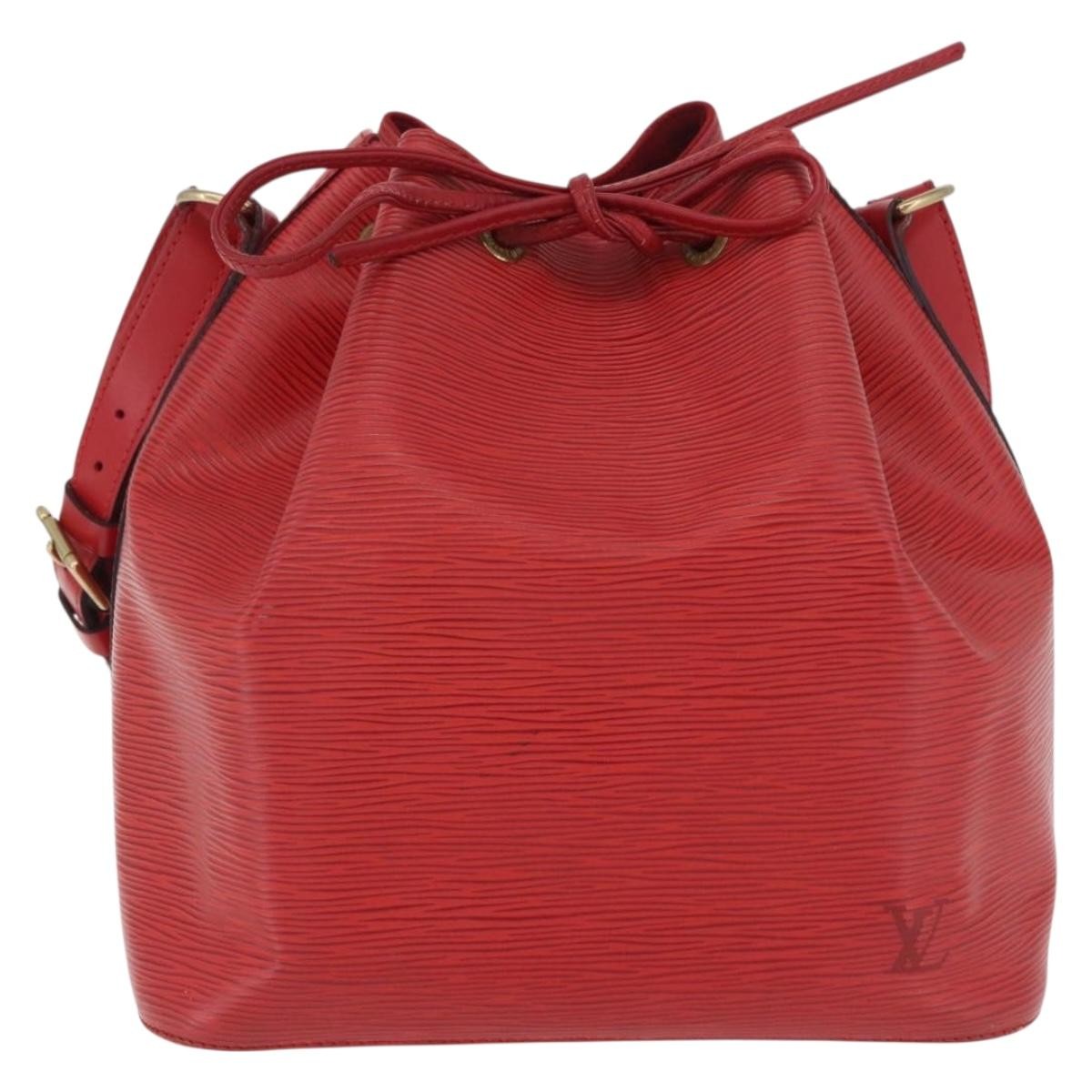Louis Vuitton Petit Noe Nm Epi Leather Red Leather Handbag (Pre-Owned)