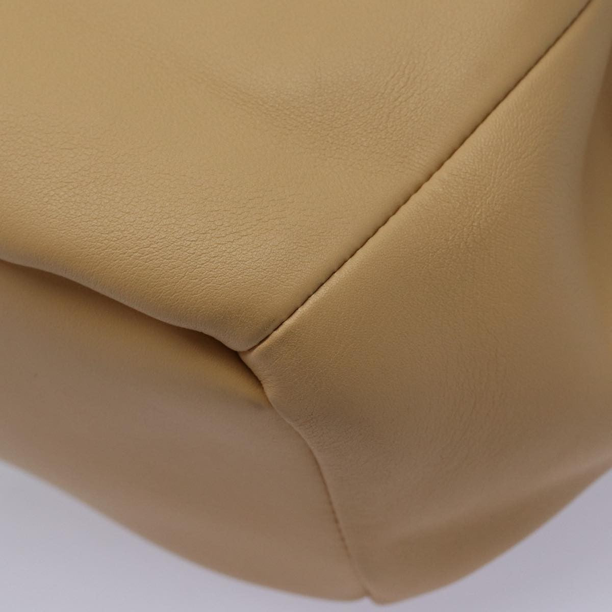 Bottega Veneta Beak Leather Beige Leather Tote Bag Bag (Pre-Owned)