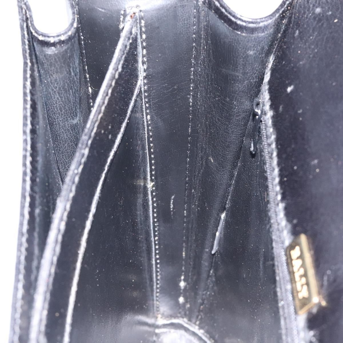 Bally Vintage Leather Black Leather Shoulder Bag Bag (Pre-Owned)
