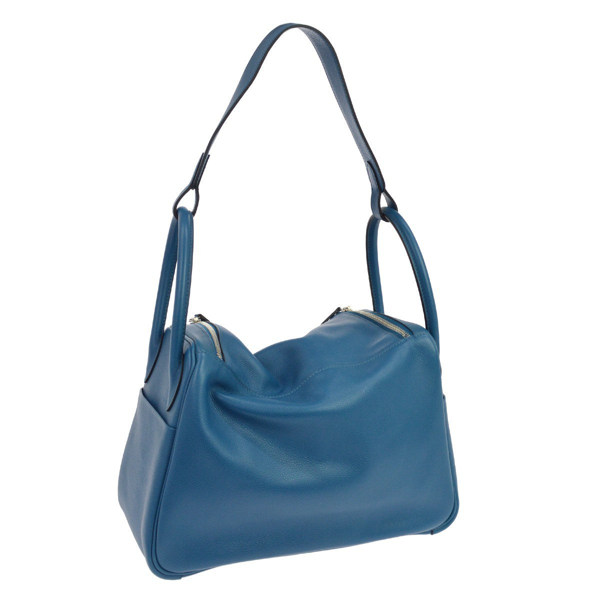 Hermes Lindy Evercolor Blue Leather Shoulder Bag Bag (Pre-Owned)