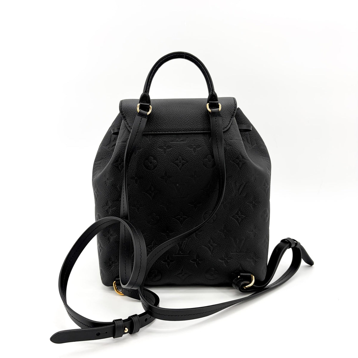 Louis Vuitton Montsouris Nm Monogram Empreinte Leather Black Leather Backpack Bag (Pre-Owned)