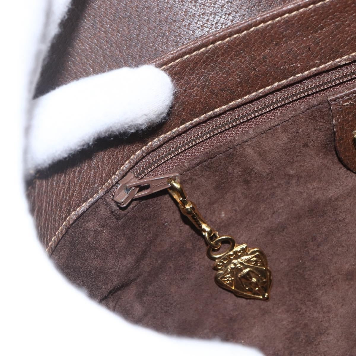 Gucci Vintage Leather Brown Leather Shoulder Bag Bag (Pre-Owned)