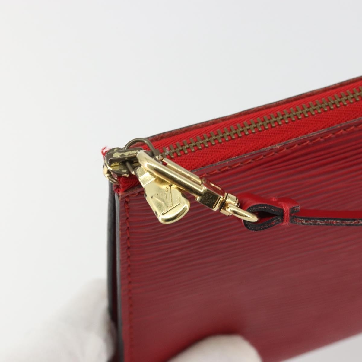 Louis Vuitton Pochette Accessoires Epi Red Leather Clutche & Pouche Bag (Pre-Owned)