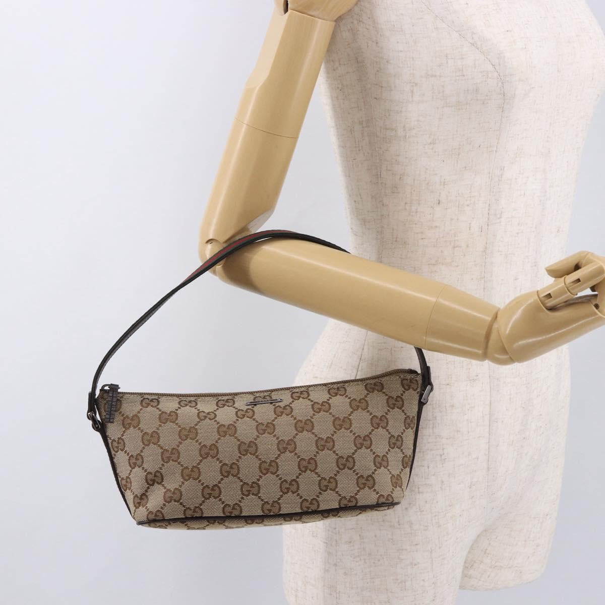 Gucci Gg Tiger Gg Canvas Beige Canvas Clutche & Pouche Bag (Pre-Owned)
