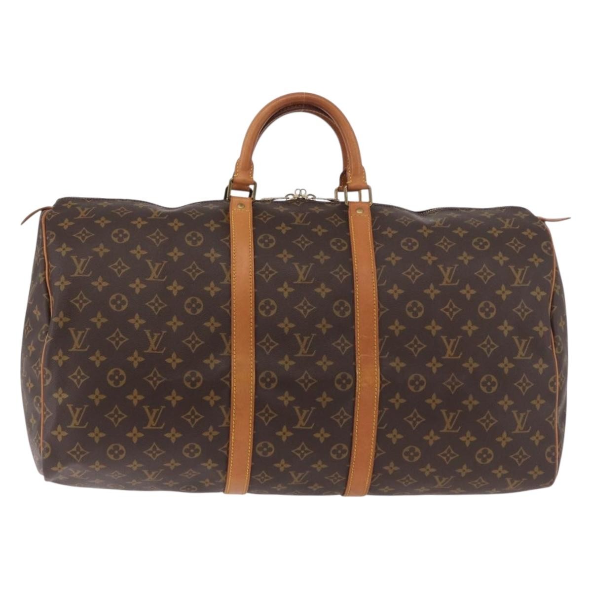 Louis Vuitton Keepall Monogram Canvas Brown Canvas Travel Bag Bag (Pre-Owned)