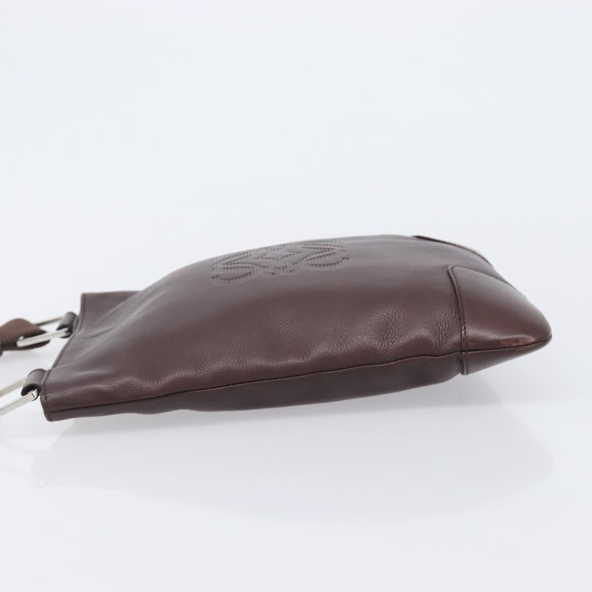 Loewe Anagram Leather Brown Leather Shoulder Bag Bag (Pre-Owned)