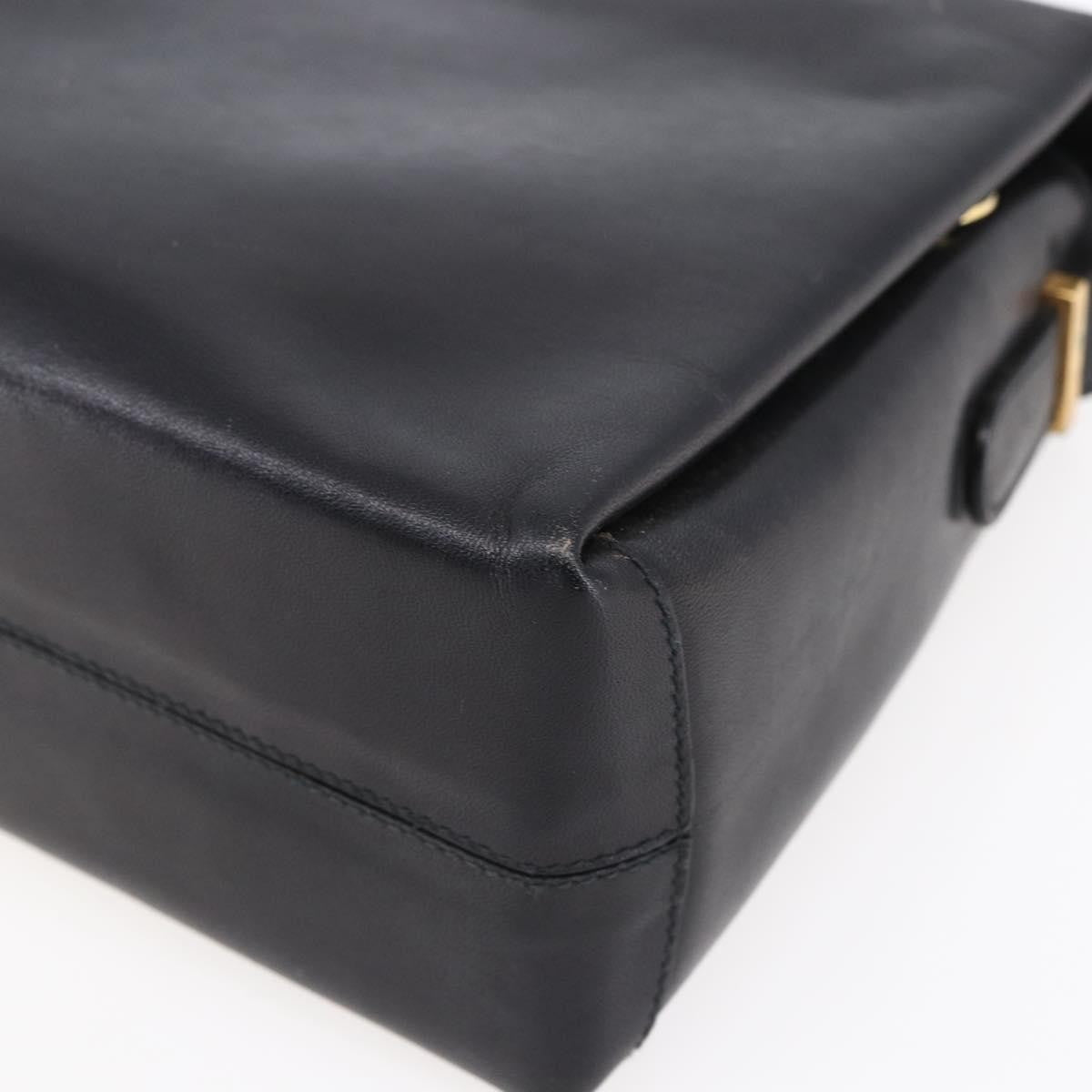 Celine Vintage Leather Black Leather Shoulder Bag Bag (Pre-Owned)