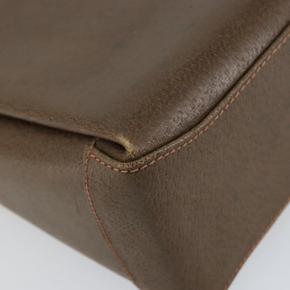 Gucci Vintage Leather Brown Leather Shoulder Bag Bag (Pre-Owned)