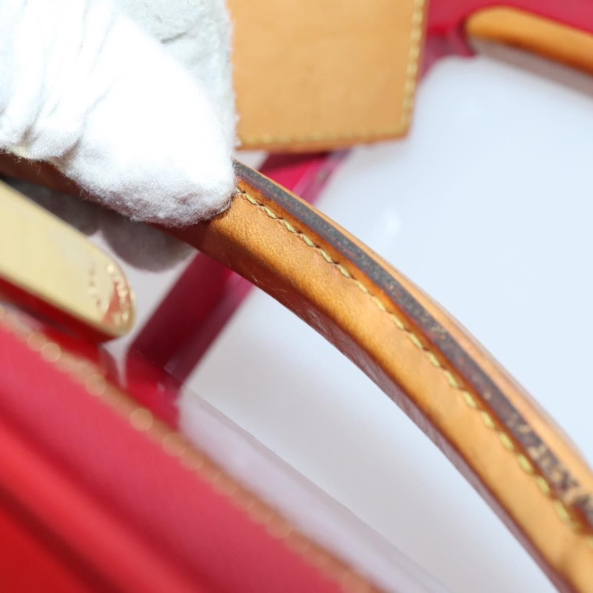 Louis Vuitton Pegase Luggage Monogram Vernis Red Patent_Leather Travel Bag Bag (Pre-Owned)