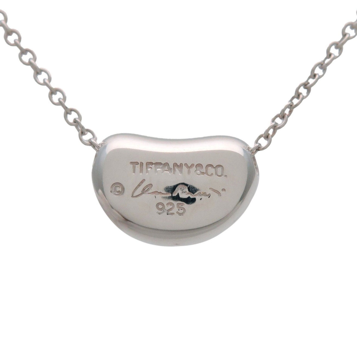 Tiffany & Co. Elsa Peretti Bean Pendant Sterling Silver Silver Silver Necklace Jewelry (Pre-Owned)