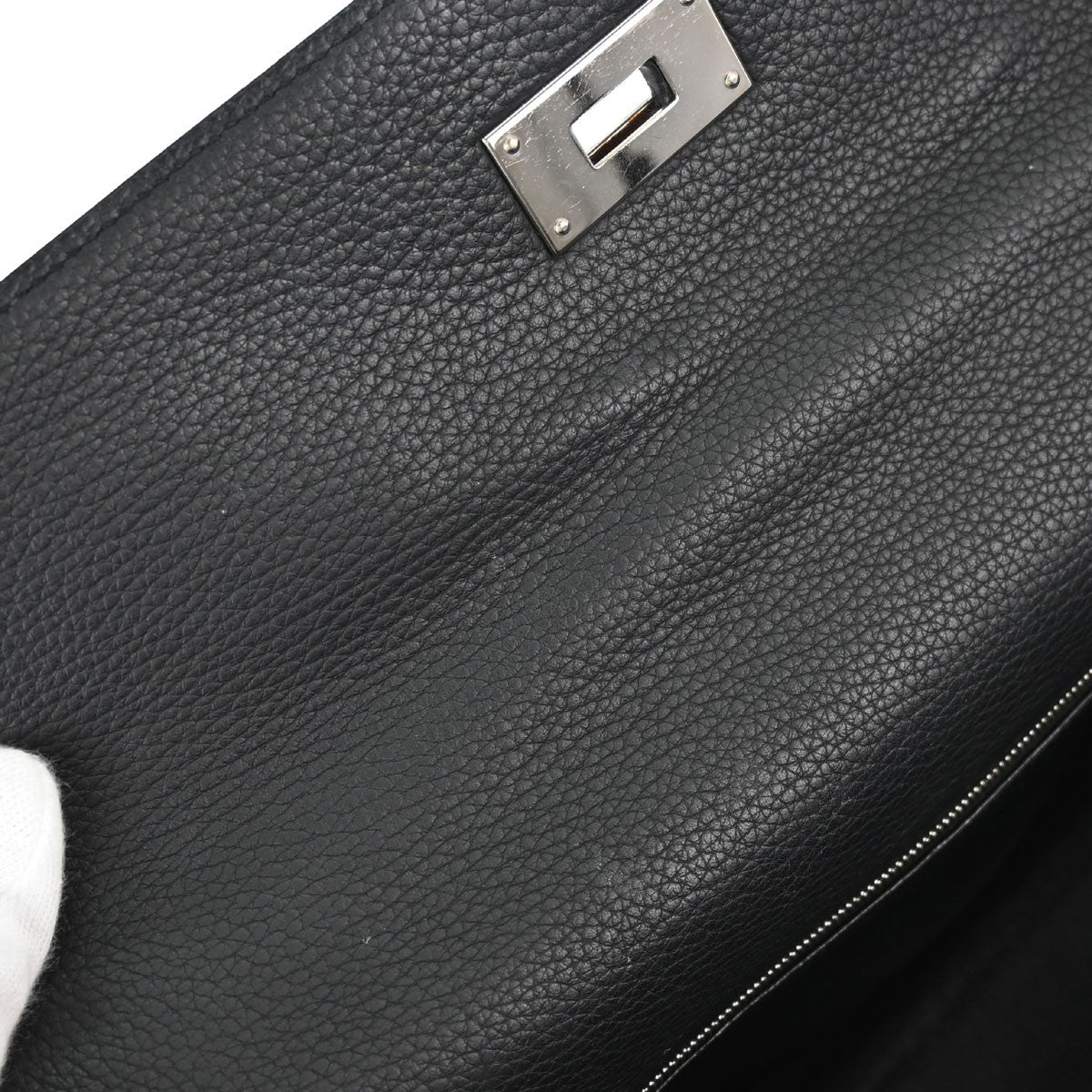 Hermes Birkin Black Togo With Palladium Hardware Black Leather Handbag (Pre-Owned)