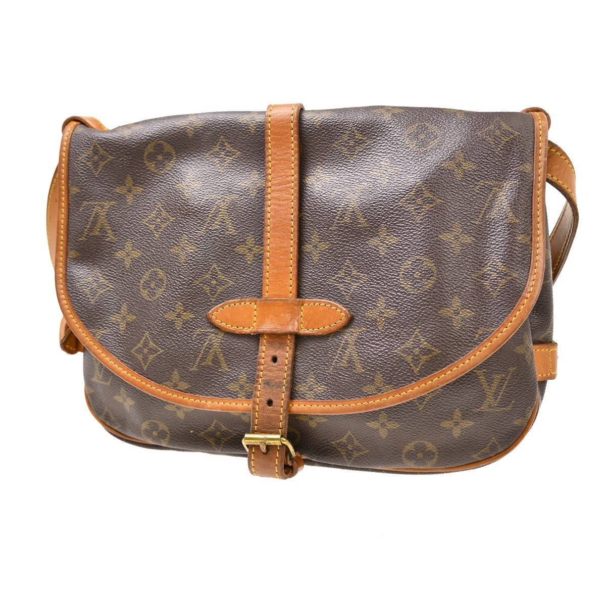 Louis Vuitton Saumur Canvas Brown Canvas Shoulder Bag Bag (Pre-Owned)
