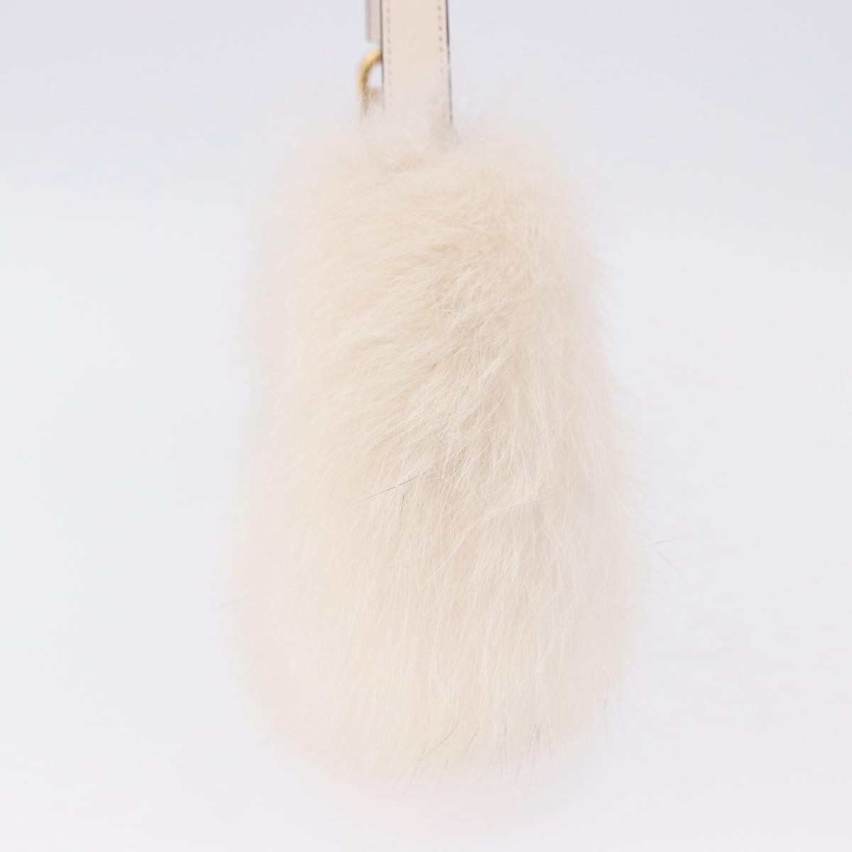 Fendi O'lock Swing Leather With Fur White Leather Shoulder Bag Bag (Pre-Owned)