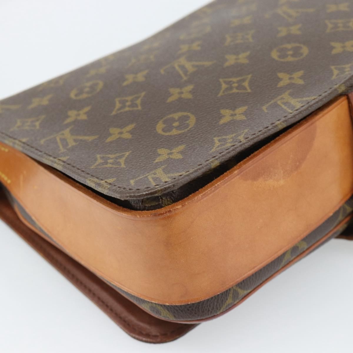 Louis Vuitton Cartouchiere Monogram Canvas Brown Canvas Shoulder Bag Bag (Pre-Owned)