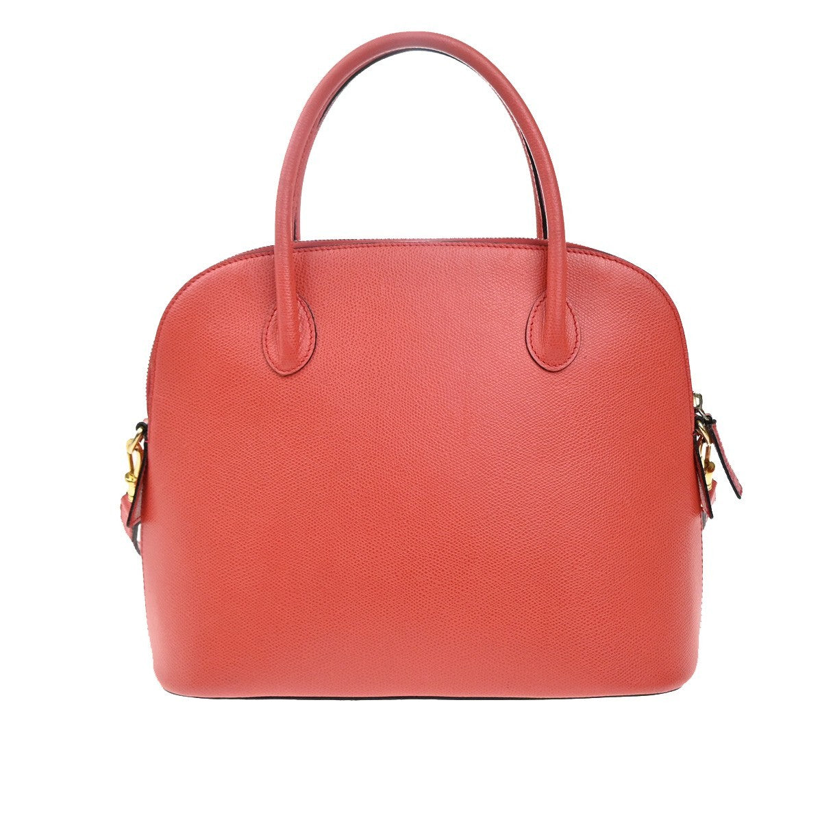 Celine Vintage Convertible Bowler Leather Red Leather Handbag (Pre-Owned)