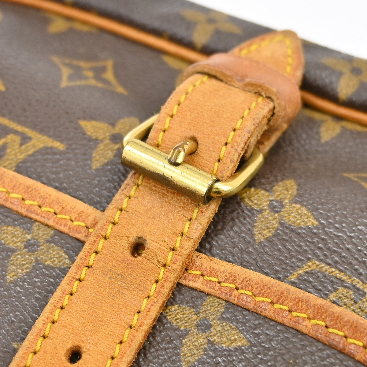 Louis Vuitton Saumur Monogram Canvas Brown Canvas Shoulder Bag Bag (Pre-Owned)