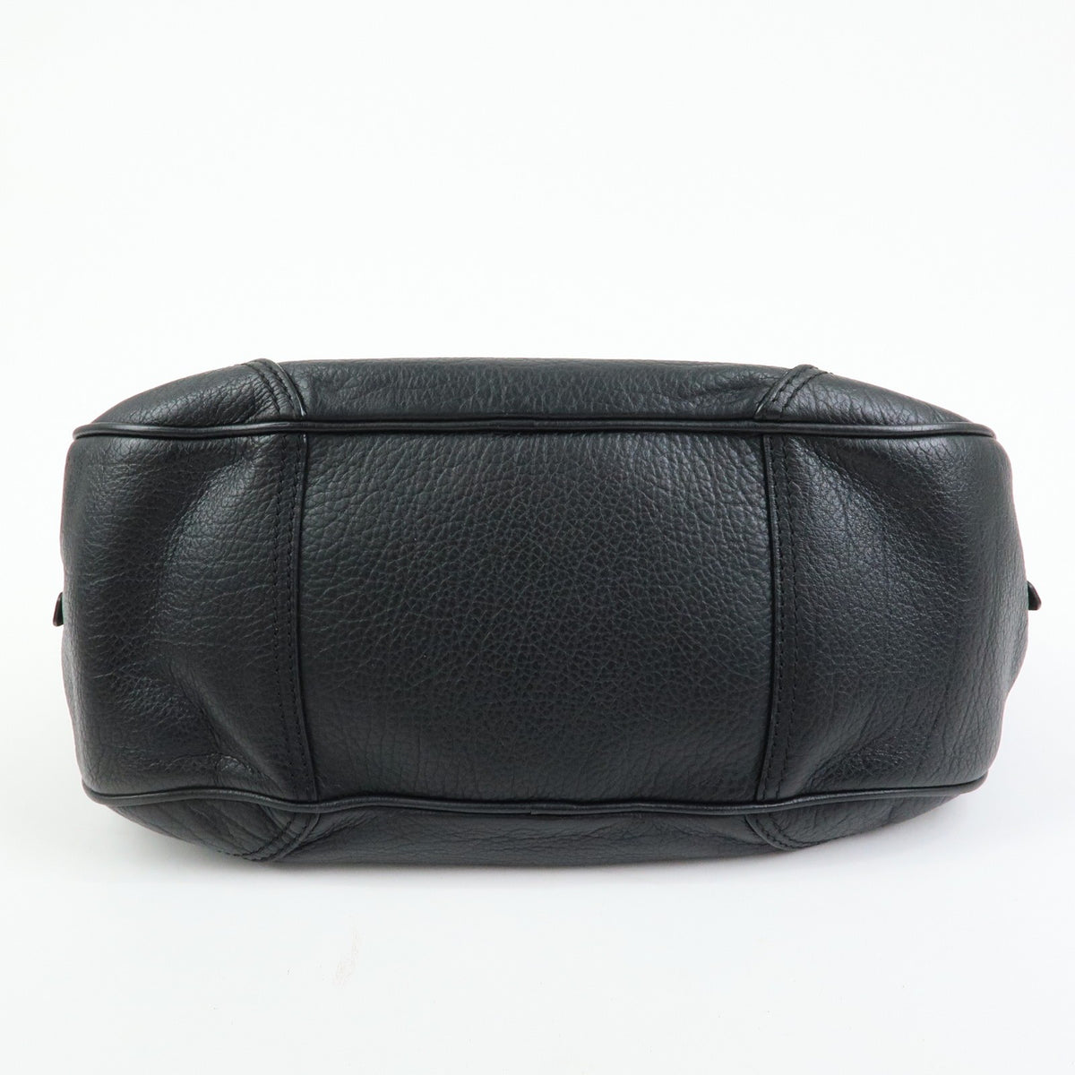 Celine Macadam Leather Black Leather Tote Bag Bag (Pre-Owned)