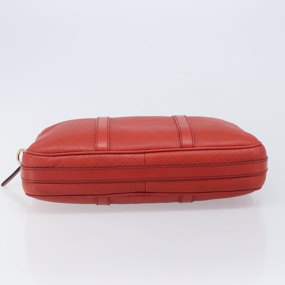 Gucci Bright Convertible Diamante Leather Red Leather Briefcase Bag (Pre-Owned)