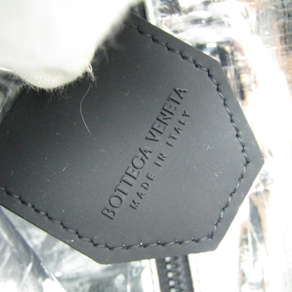 Bottega Veneta Tent Belt Nylon White Plastic Handbag (Pre-Owned)