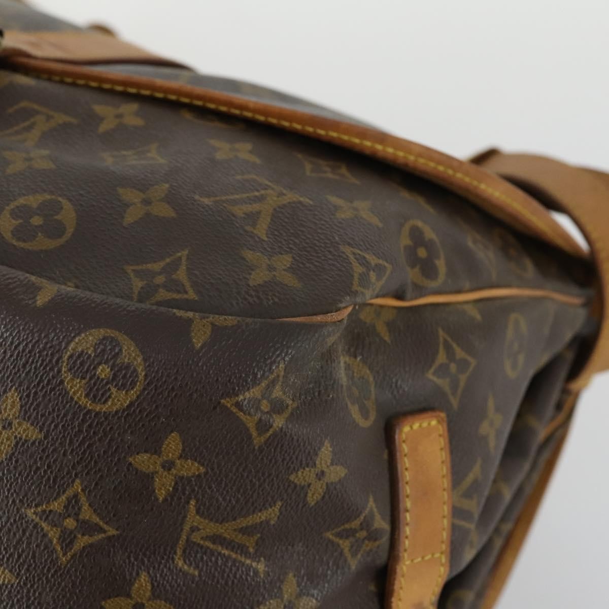 Louis Vuitton Saumur Monogram Canvas Brown Canvas Shoulder Bag Bag (Pre-Owned)