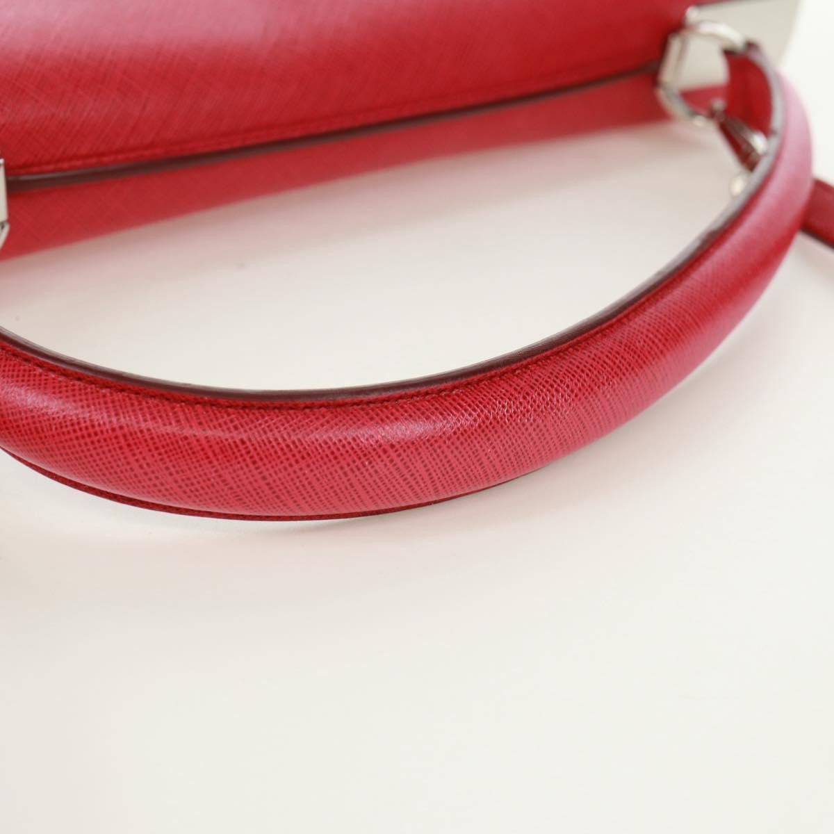 Salvatore Ferragamo Gancini Convertible Top Handle Saffiano Leather Pink Leather Handbag (Pre-Owned)