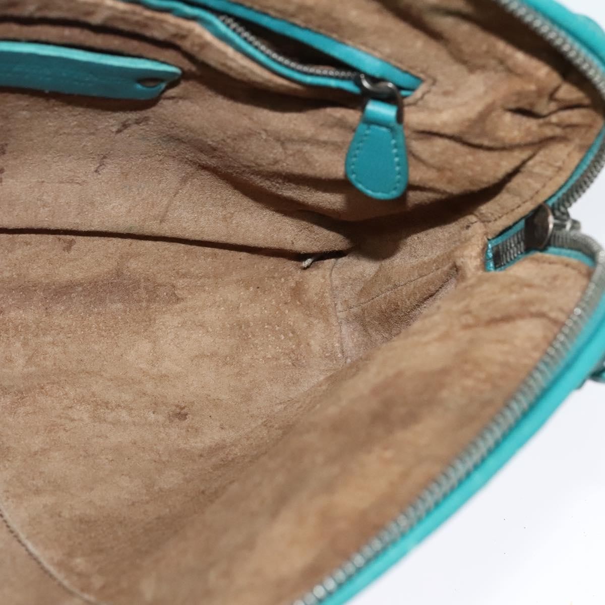 Bottega Veneta Double Compartment Pillow Intrecciato Nappa Green Leather Crossbody Bag Bag (Pre-Owned)
