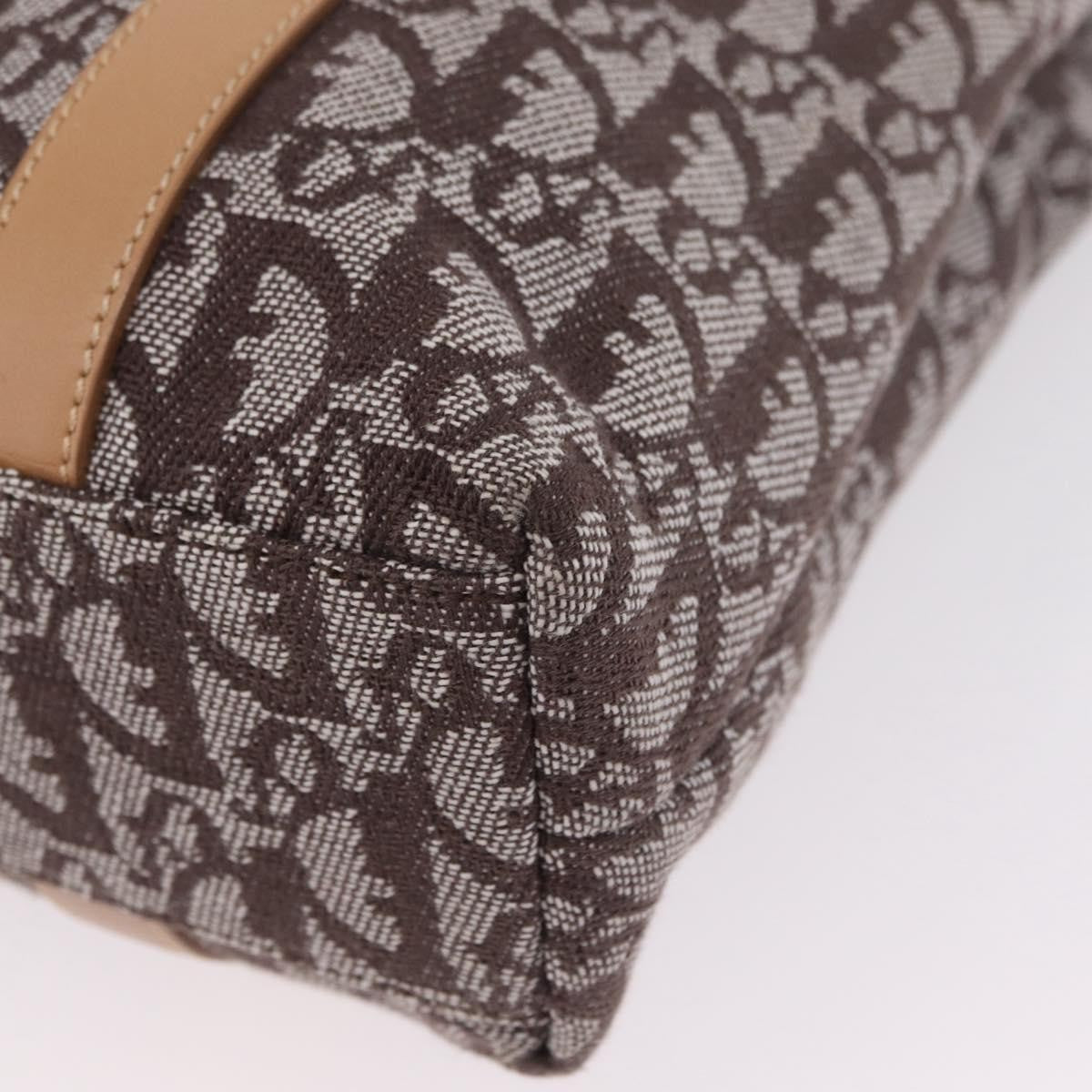 Christian Dior Vintage Open Diorissimo Canvas Brown Canvas Tote Bag Bag (Pre-Owned)
