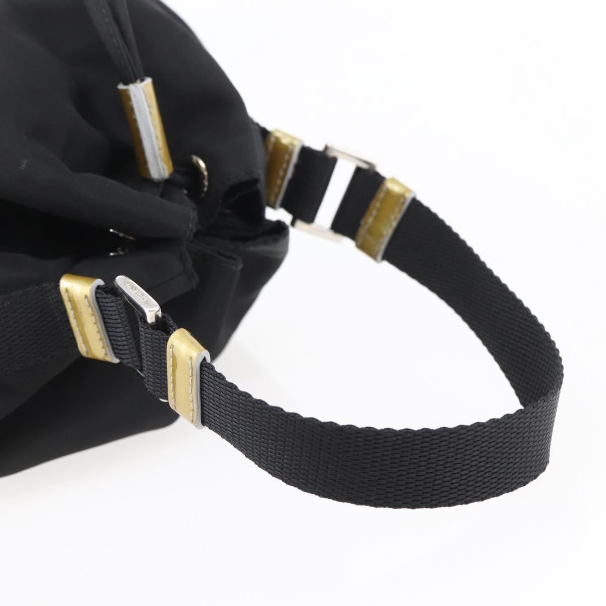Prada Duet Drawstring Bucket Tessuto Black Nylon Bag (Pre-Owned)