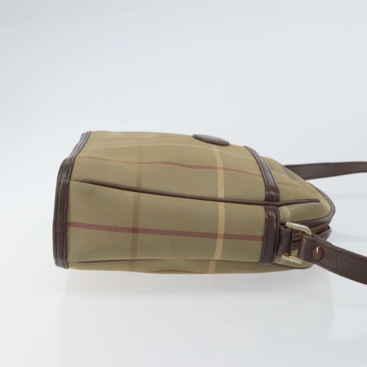 Burberry Nova Check Canvas Beige Canvas Shoulder Bag Bag (Pre-Owned)
