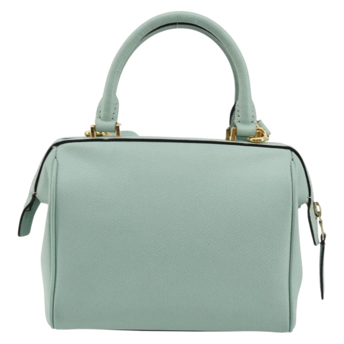 Celine Vintage Leather Blue Leather Handbag (Pre-Owned)