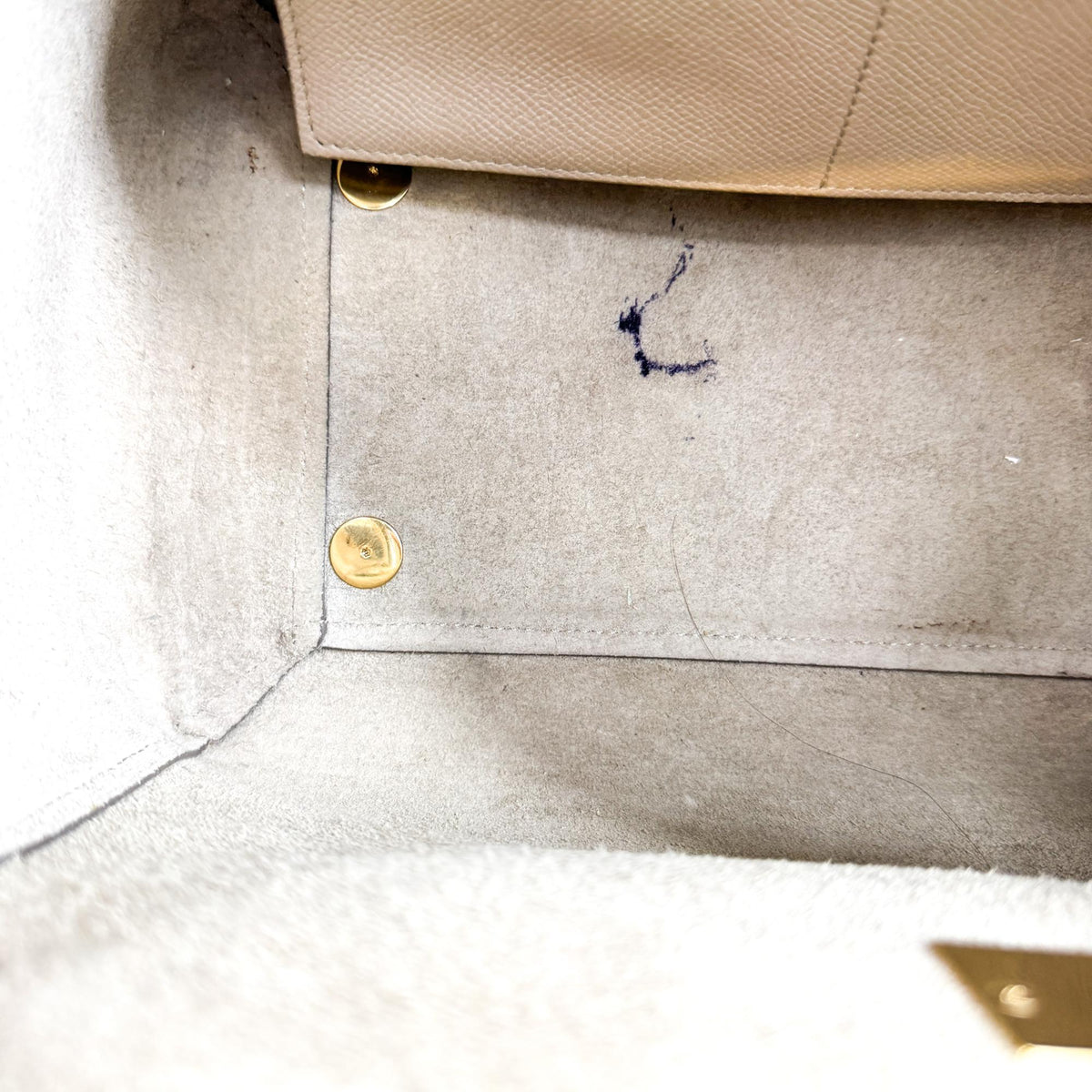 Celine Belt Calfskin Beige Leather Handbag (Pre-Owned)