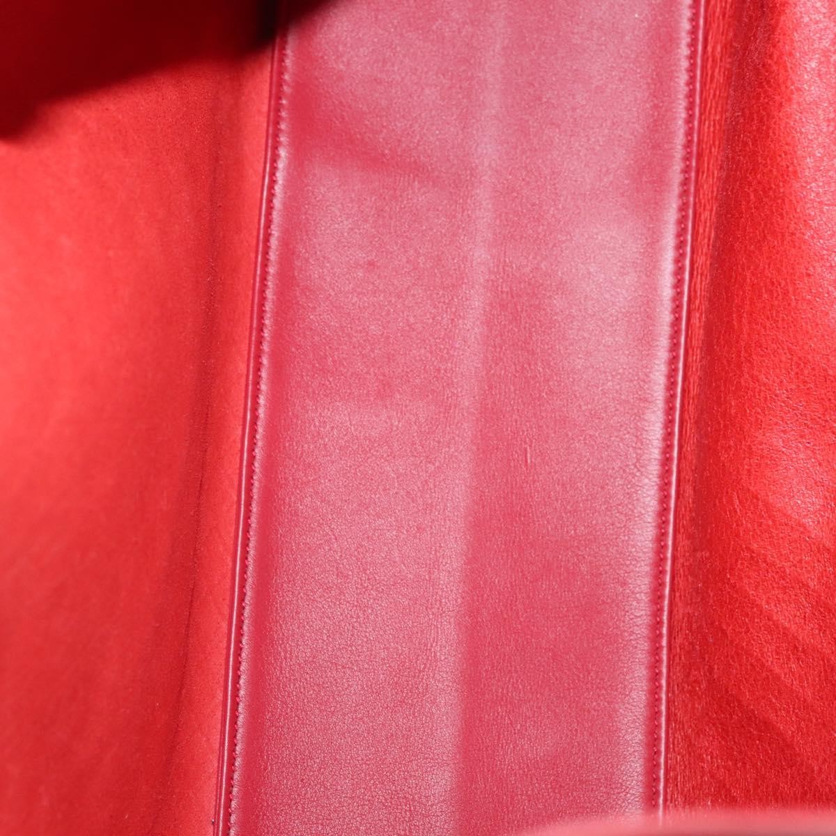 Bottega Veneta Intrecciomirage Tote Leather Red Leather Tote Bag Bag (Pre-Owned)