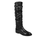 Stuart Weitzman Women's Flatscrunchy Black Nappa Leather Knee High Boots