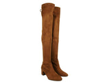 Stuart Weitzman Women's Genna Coffee Brown Suede Over the Knee Boot