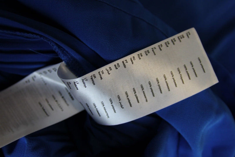Maje Women's A-line Medium Blue Polyester Long Sleeve Pleated Dress (2)