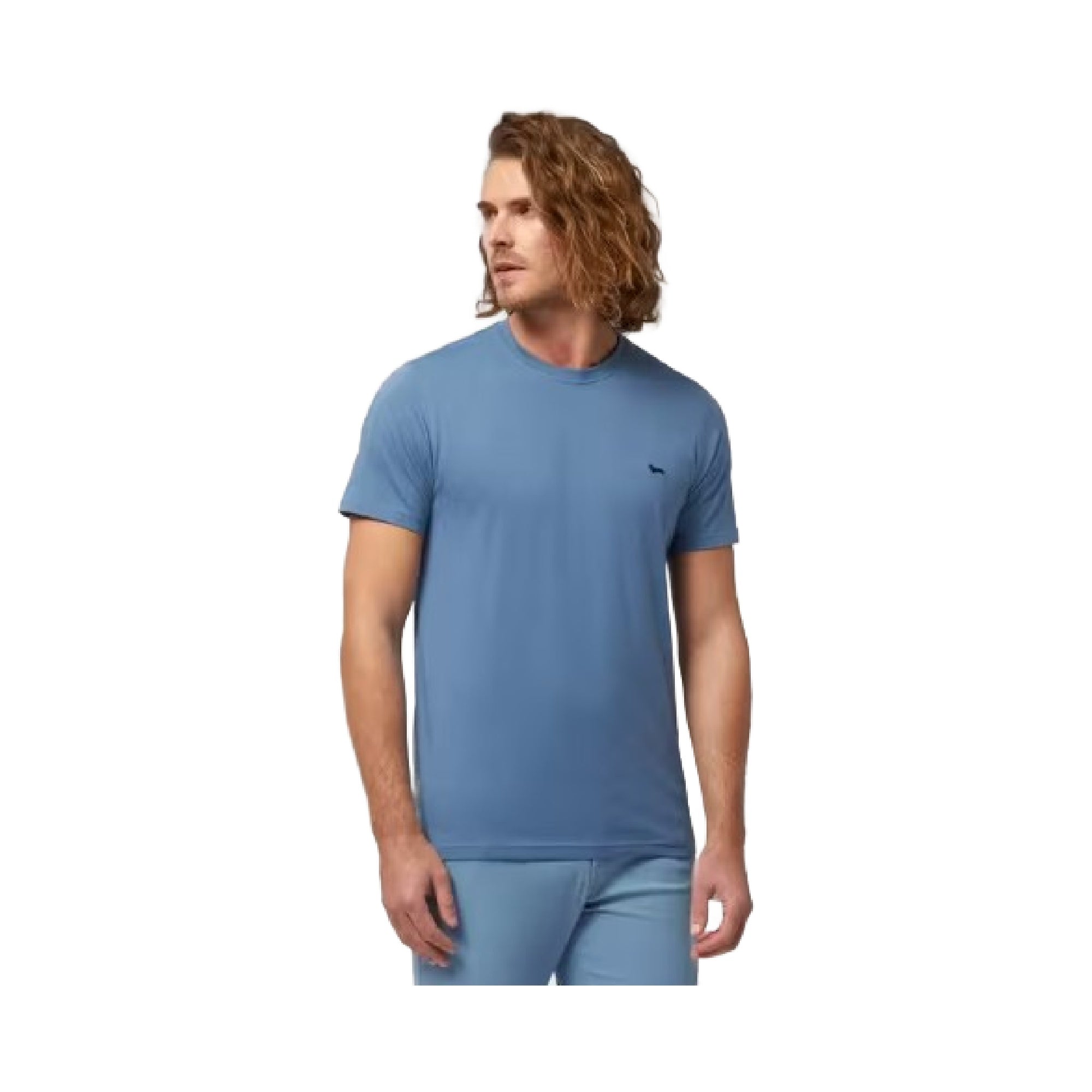 Harmont & Blaine Blue Cotton Men's Logo T-Shirt
