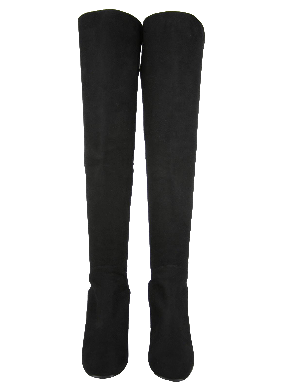 Stuart Weitzman Women's Halftime Stretch-Crepe Black Suede Over-The-Knee Boot