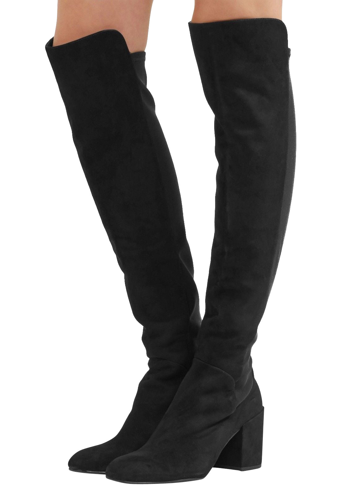 Halftime Stretch Crepe Suede Over Knee Boot