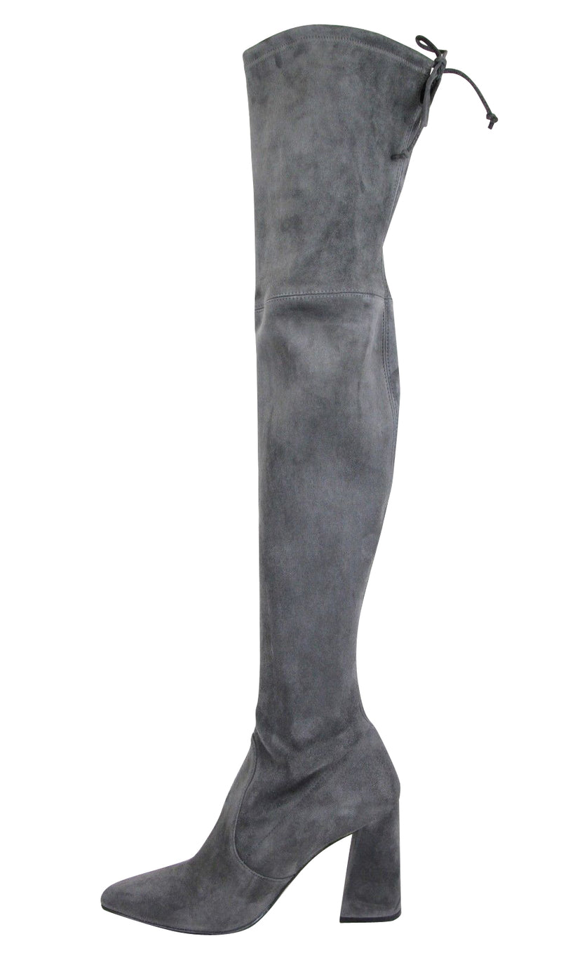 Stuart Weitzman Women's Suede Highstreet Chunky-Heel Over-The-Knee Boot Slate