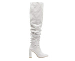 Stuart Weitzman Women's Light Gray Histyle Perla Suede Over-the-knee Boot