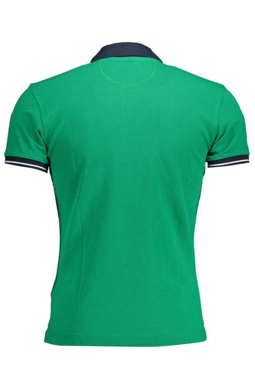 La Martina Green Cotton Polo Men's Shirt