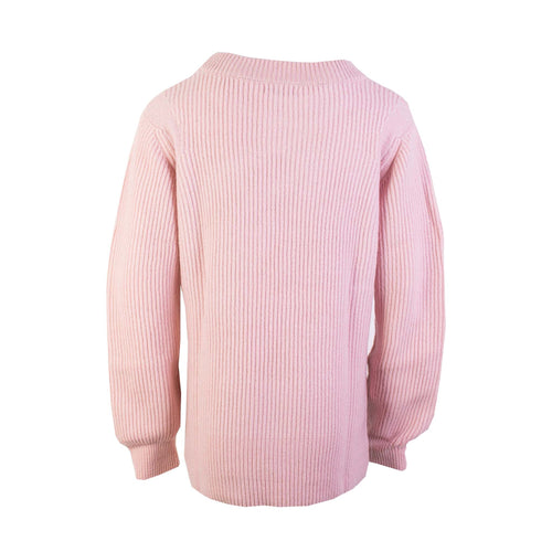 Malo Chic Pink Ribbed Cashmere Women's Sweater