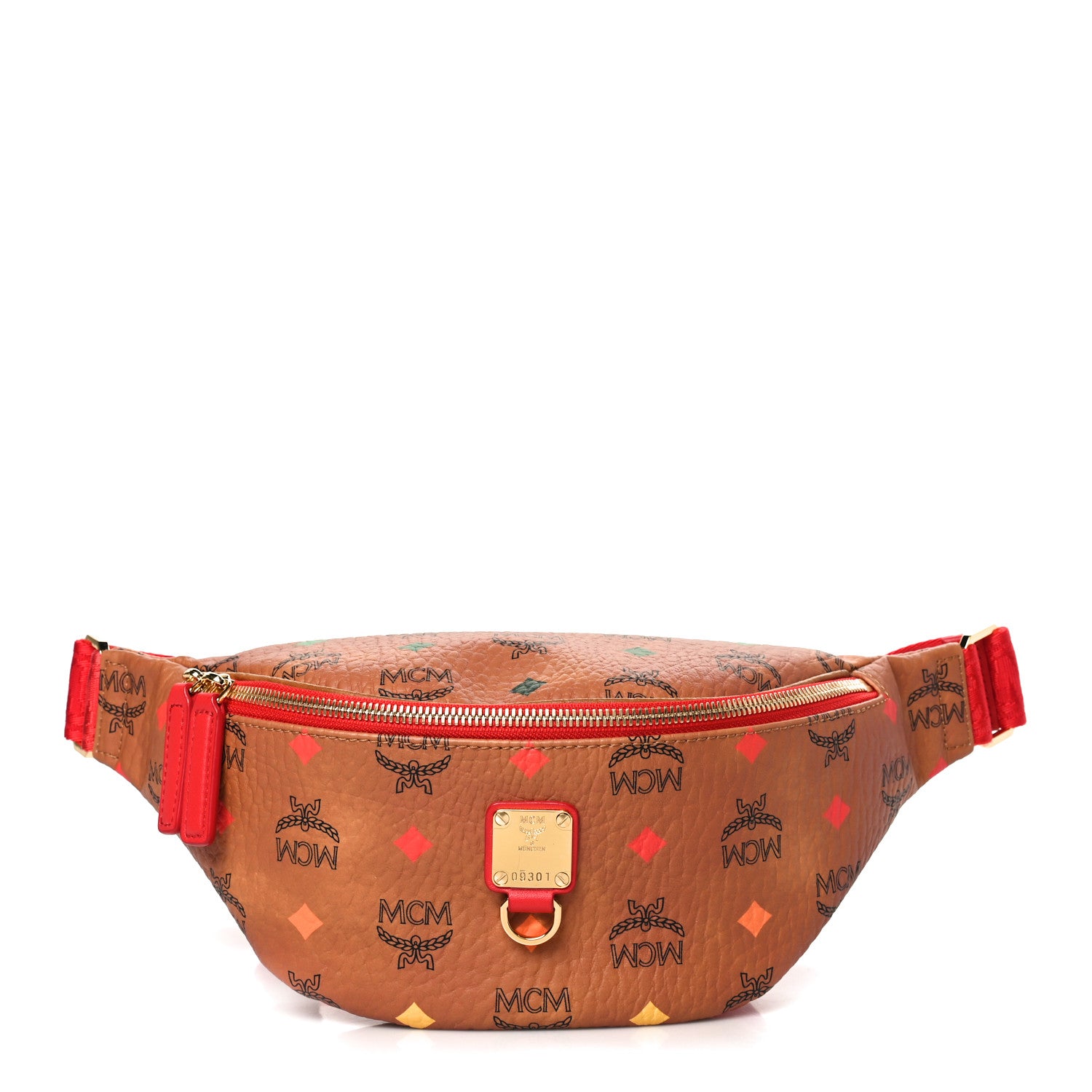 MCM Cognac Brown Spectrum Stark Skyoptic Visetos Belt Bag