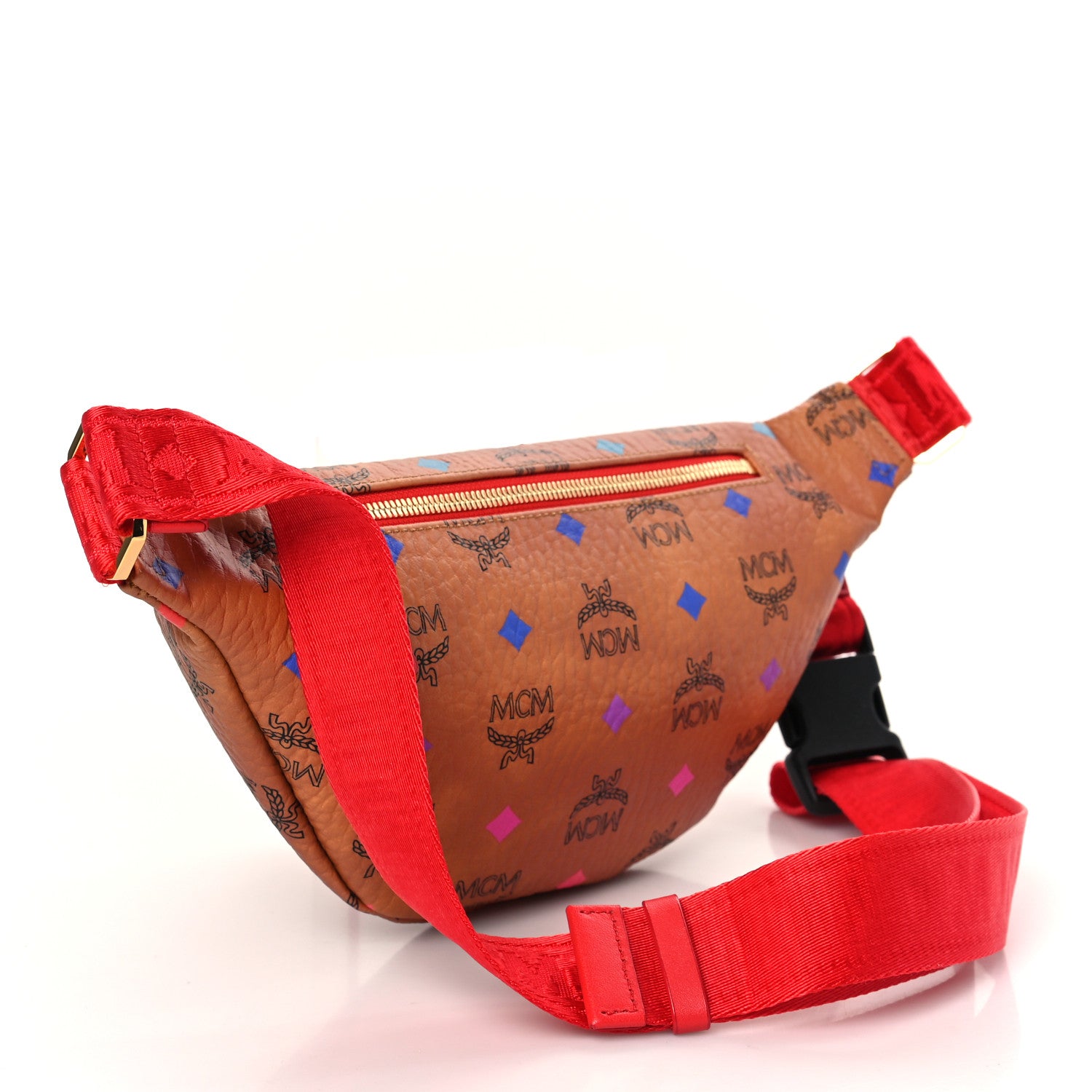 MCM Cognac Brown Spectrum Stark Skyoptic Visetos Belt Bag