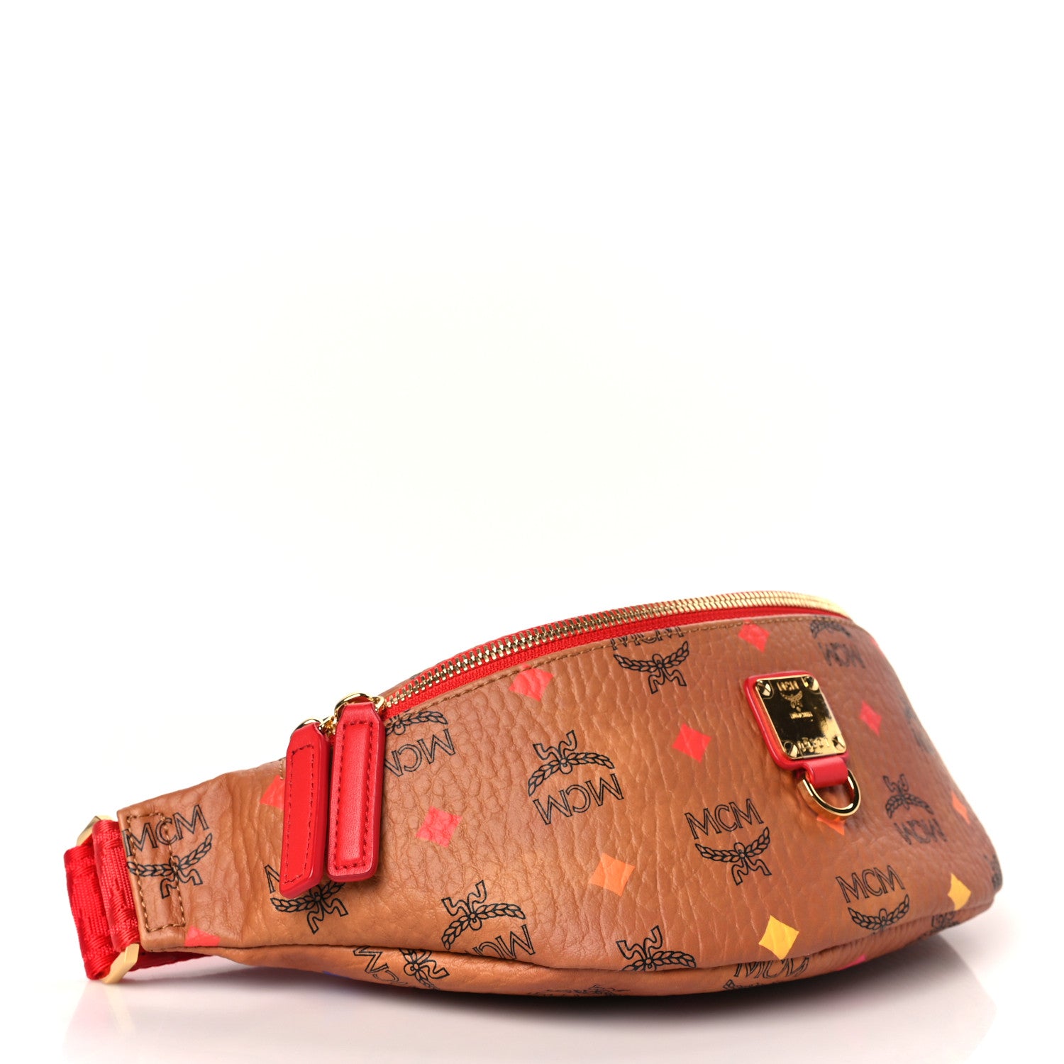 MCM Cognac Brown Spectrum Stark Skyoptic Visetos Belt Bag