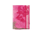 MCM Women's Pink Allover Logo Print Silk Wool Large Scarf Shawl MEF9AMM09QP001