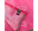 MCM Women's Pink Allover Logo Print Silk Wool Large Scarf Shawl MEF9AMM09QP001
