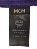 MCM Women's Multicolor Gray Dawn Silk/Modal Jacquard Logo Edge Scarf