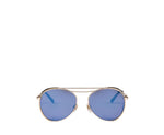 MCM Women's Blue Lens Metal Frame Aviator Sunglasses